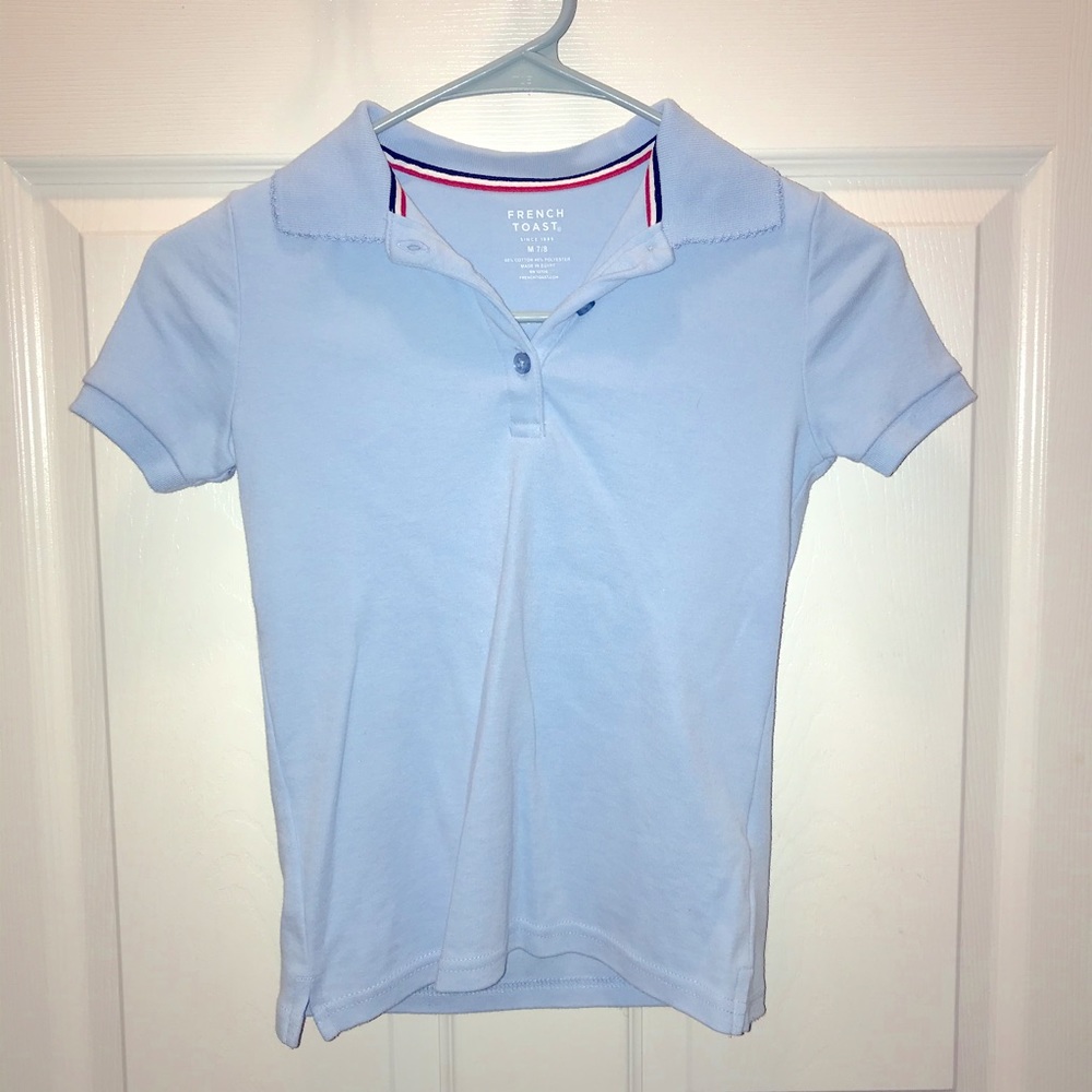 Girls light blue polo size 7/8